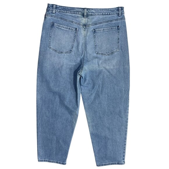 Style & Co High Rise Straight Jeans Light Wash Size 14 Fading Cotton Stretch - Picture 2 of 7